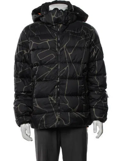 Pre-owned Bogner Patterned Puffer Coat In Black