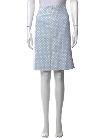 Pre-owned Bogner Polka Dot Print Mini Skirt In Blue