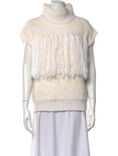 Pre-owned Bogner Virgin Wool Turtleneck Sweater In Neutrals