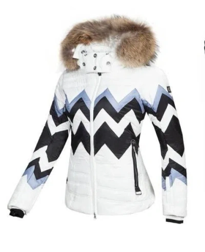 Pre-owned Bogner Women Ski Jacket Nara-d With Fox Fur Included Nurea Size: S,m,l,xl,2xl In White