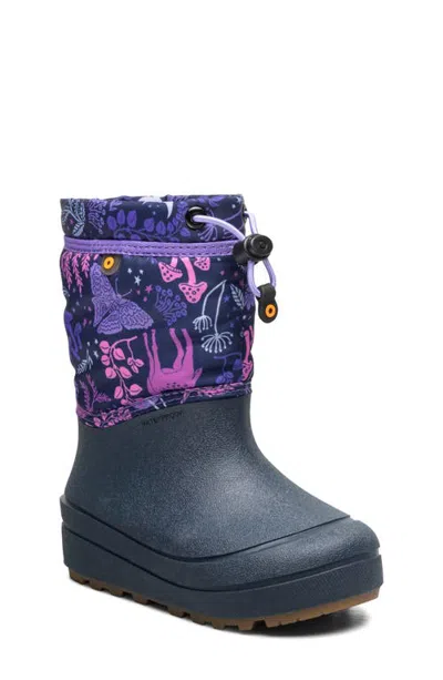 Bogs Kids'  Snow Shell Waterproof Camo Boot In Blue