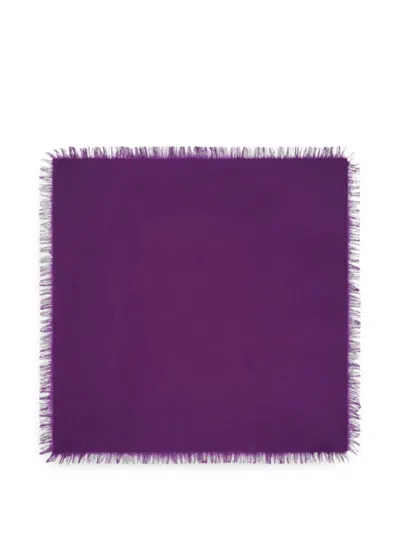Bompard Fringed Cashmere Scarf In Purple