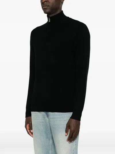 Bompard Half-zip Sweater In Black