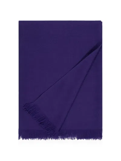 Bompard Voile Fringed Stole In Purple