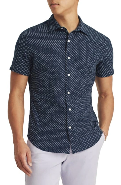 Bonobos Riviera Slim Fit Stretch Dot Short Sleeve Button-up Shirt In Beckbury Geo