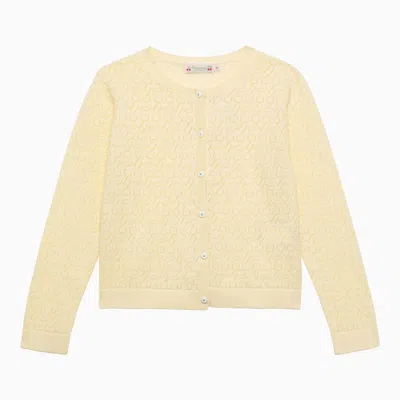 Bonpoint Banana-coloured Cotton Cardigan In Yellow