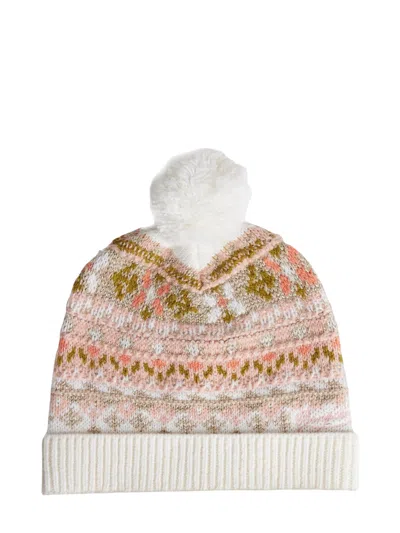 Bonpoint Classic Mini Wool Beanie Hat For Girls In White