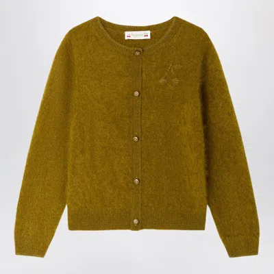 Bonpoint Milana Wool Cardigan In Green