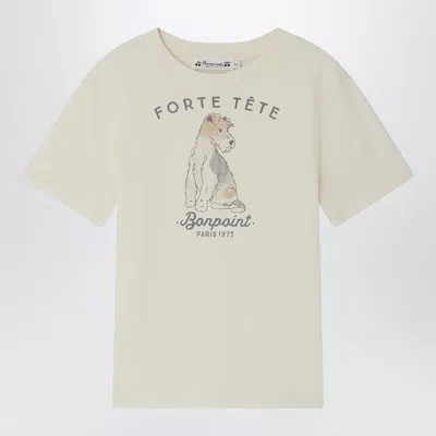 Bonpoint Kids' T-shirt Thibald White In Cotton