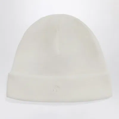 Bonpoint White Cotton Beanie