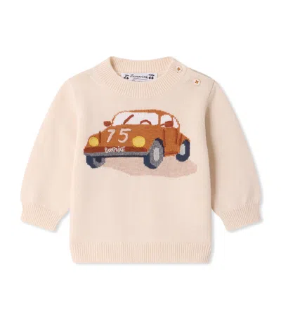 Bonpoint Kids'  Wool-cotton Almira Sweater In Pink