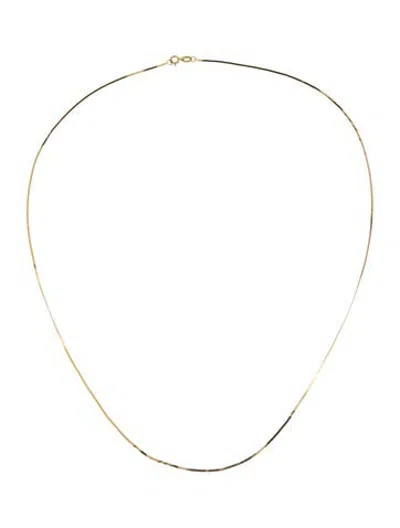Pre-owned Bony Levy 14k Fine Flat Chain Necklace, 20" In Multicolor