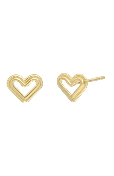 Bony Levy 14k Gold Heart Stud Earrings In 14k Yellow Gold