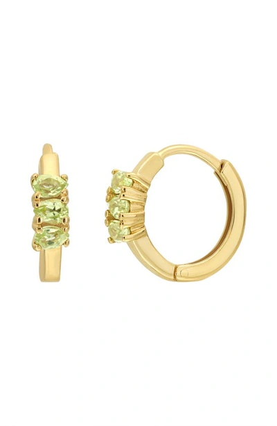 Bony Levy 14k Gold Hoop Earrings In Peridot