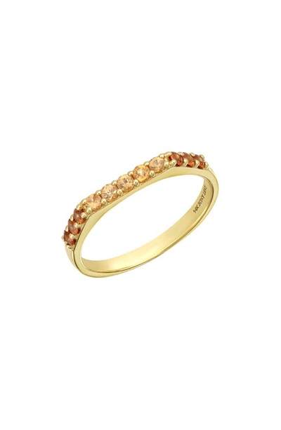 Bony Levy 14k Gold Stacking Ring In Garnet Spessartite
