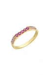 Bony Levy 14k Gold Stacking Ring In Pink Rhodolite Amethyst
