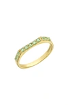 Bony Levy 14k Gold Stacking Ring In Tsavorite Peridot