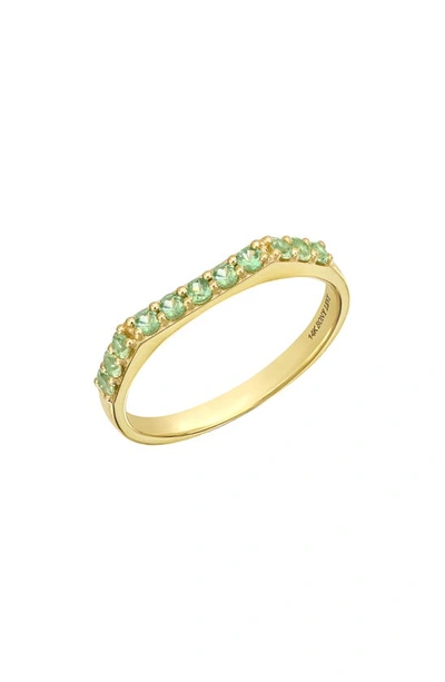 Bony Levy 14k Gold Stacking Ring In Tsavorite Peridot