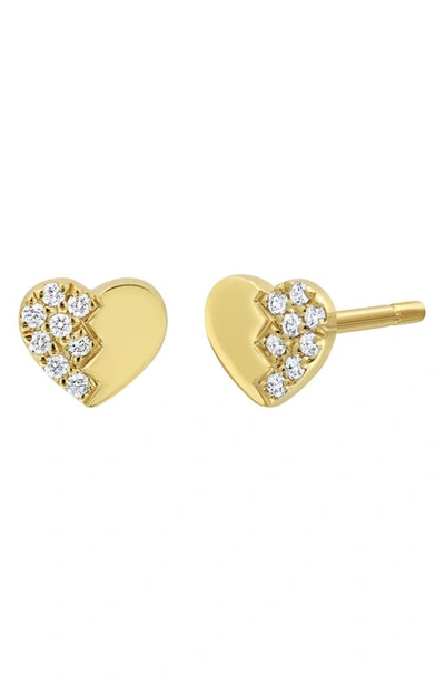 Bony Levy Bl Icon Diamond Heart Earrings In 18k Yellow Gold