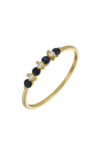 Bony Levy El Mar 18k Gold Diamond & Sapphire Stacking Ring In 18k Yellow Gold