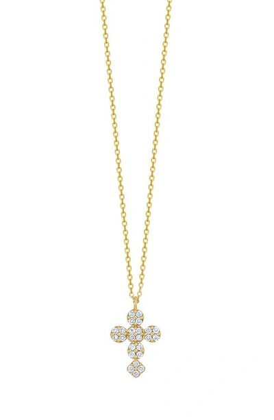 Bony Levy Maya Diamond Cross Pendant Necklace In 18k Yellow Gold