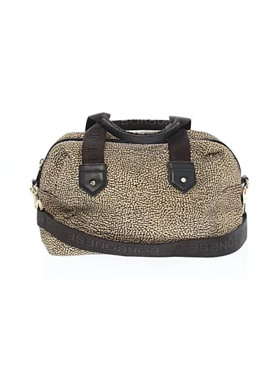 Pre-owned Borbonese Satchel In Gold