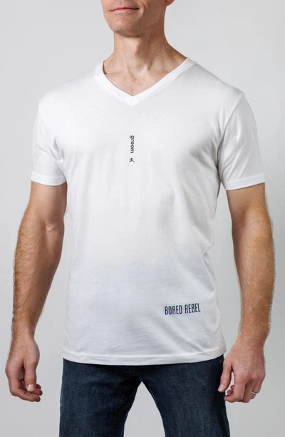 Bored Rebel Groom Moisture Wicking Graphic T-shirt In White