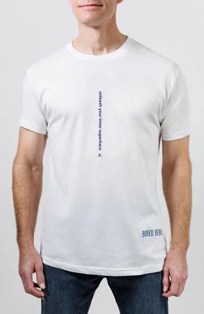 Bored Rebel Unleash Moisture Wicking Graphic T-shirt In White