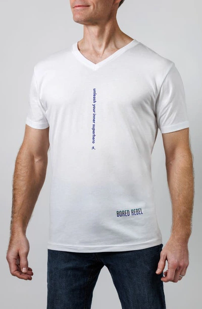 Bored Rebel Unleash Moisture Wicking Graphic T-shirt In White