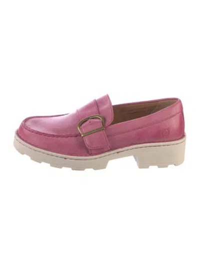 Pre-owned Born Leather Loafers In Pink