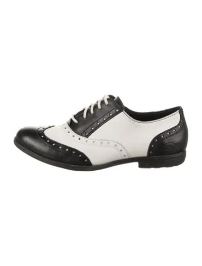 Pre-owned Born Leather Oxfords In Black