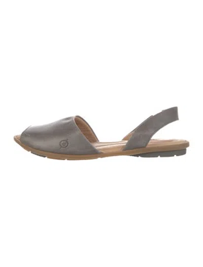 Pre-owned Born Leather Sandals In Grey