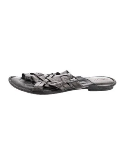 Pre-owned Born Leather Sandals In Grey