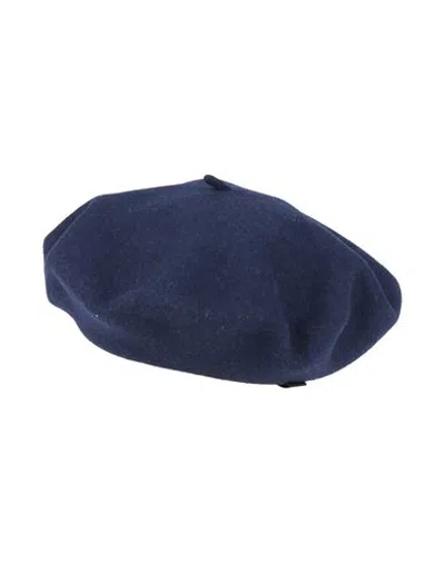 Borsalino Woman Hat Navy Size Onesize Wool In Blue