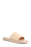 Bos. & Co. Ginny Platform Slide Sandal In Nude Lycra