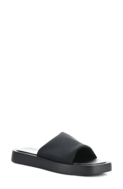 Bos. & Co. Ginny Platform Slide Sandal In Black Lycra