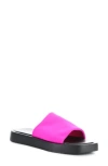 Bos. & Co. Ginny Platform Slide Sandal In Fuxia Lycra