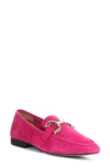 Bos. & Co. Macie Loafer In Fuchsia Kid Suede