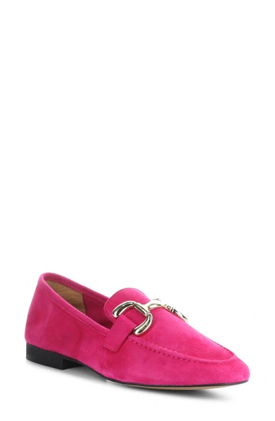 Bos. & Co. Macie Loafer In Fuchsia Kid Suede