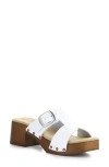 Bos. & Co. Maris Platform Slide Sandal In White Gaucho