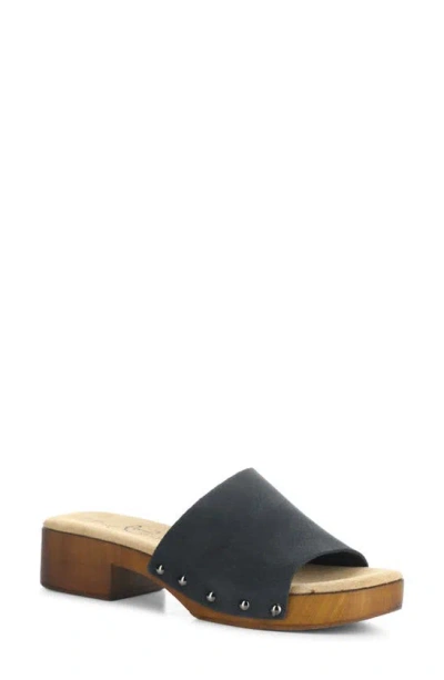 Bos. & Co. Marly Platform Slide Sandal In Black Gaucho