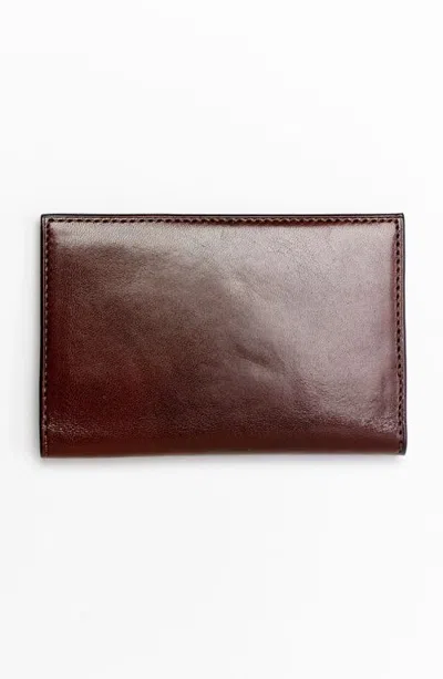 Bosca Calling Card Case In Dark Brown