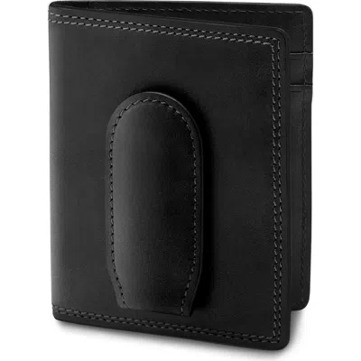 Bosca Deluxe Leather Front Pocket Wallet In Black