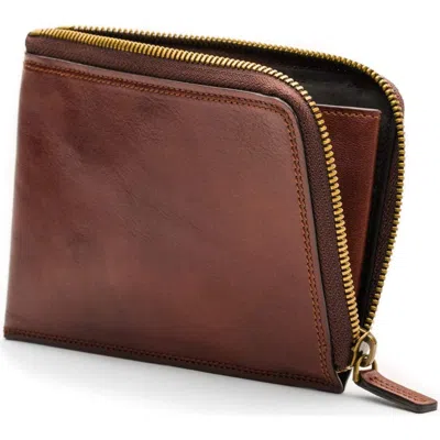 Bosca Dolce Zip Passport/travel Documents In Burgundy