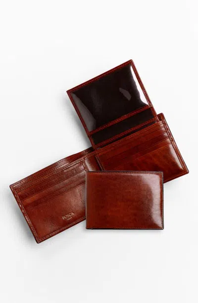 Bosca Id Passcase Wallet In Cognac