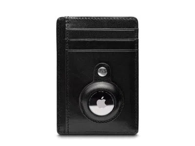 Bosca Old Leather Airtag 7 Pocket Id Card Case In Black