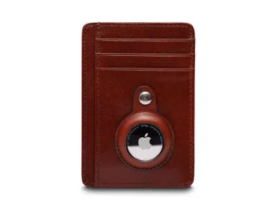 Bosca Old Leather Airtag 7 Pocket Id Card Case In Dark Brown