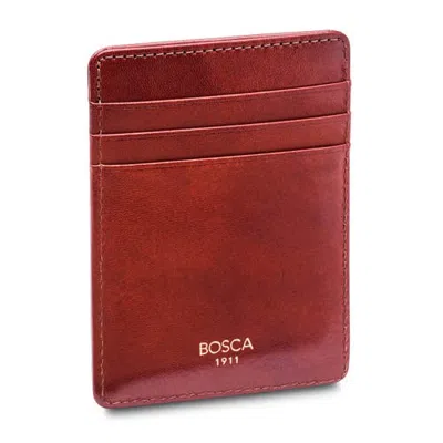 Bosca Old Leather Front Pocket Wallet In Cognac