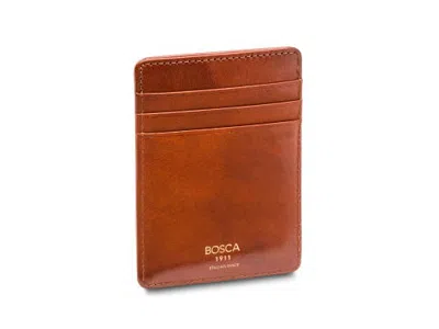 Bosca Old Leather Italia Deluxe Front Pocket Wallet In Amber