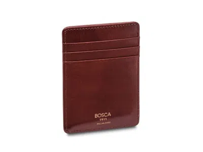 Bosca Old Leather Italia Deluxe Front Pocket Wallet In Dark Brown